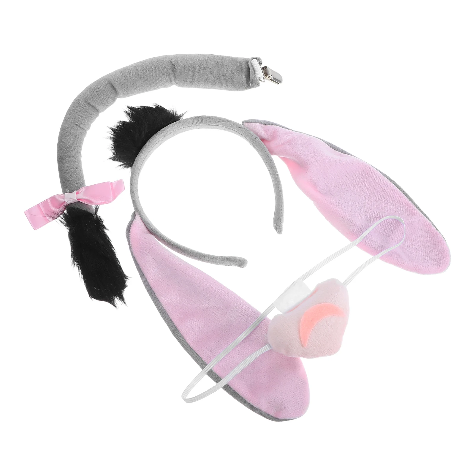 

1 set 1 Set Kids Ears Headband Tail Farm Party Accessory Halloween Cosplay Festival Dress Up Toddler Infant Costume Farm Animal
