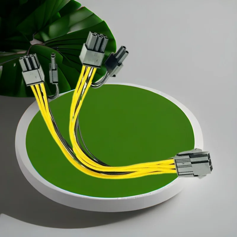 

20cm PCIe 6Pin to Dual 8Pin GPU Power Supply Cable PCI-e 6-Pin Male to Dual 8-Pin Female Converter for PCI Express 8P Video Card