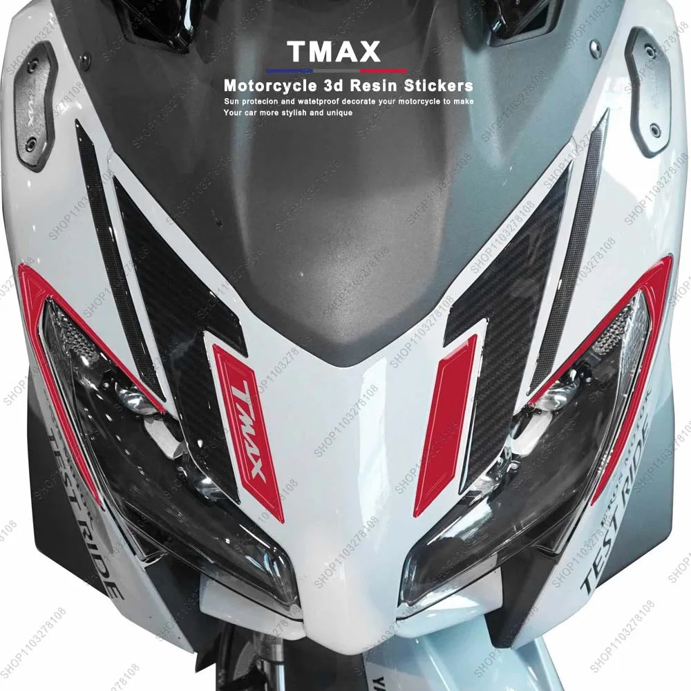 

For Yamaha Tmax 2025 3D Epoxy Resin Sticker Kit Waterproof Scratch-Resistant Motorcycle Front end Protective Sticker