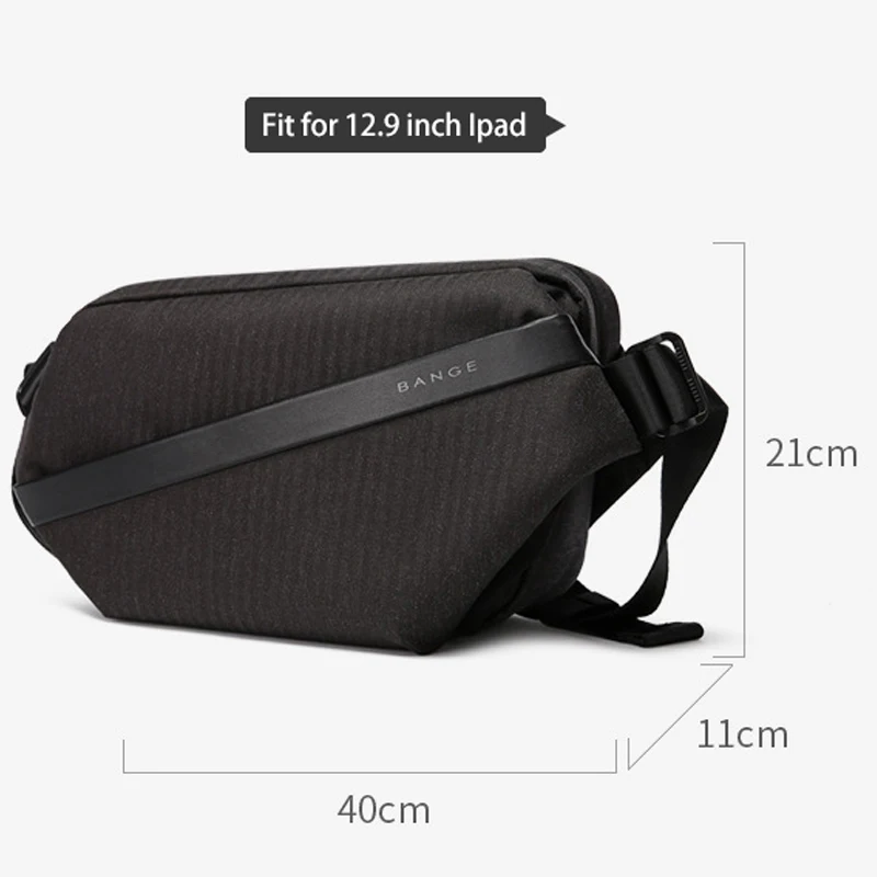 BANGE-Bolsa de mensajero multifuncional para hombre, bolso de hombro de almacenamiento impermeable para viaje, bolso de pecho de ocio General para