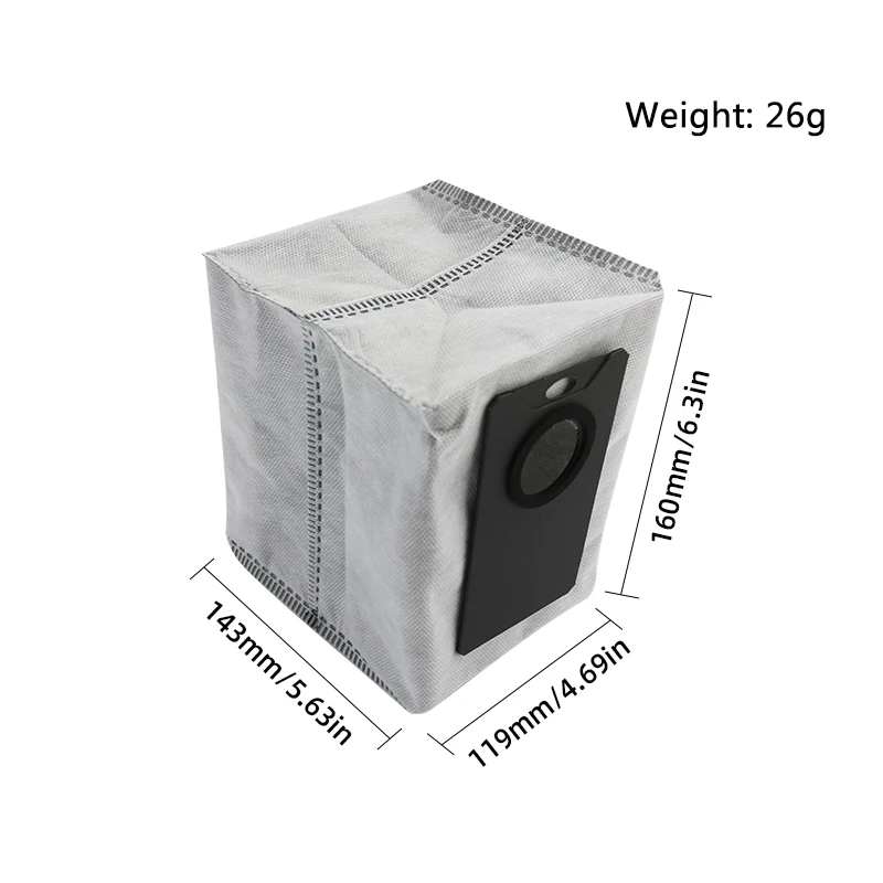 Accessori filtro Hepa per sacchetto per la polvere con spazzola laterale in tessuto a rullo sostituibile per aspirapolvere robot Uwant U300 U300 Max