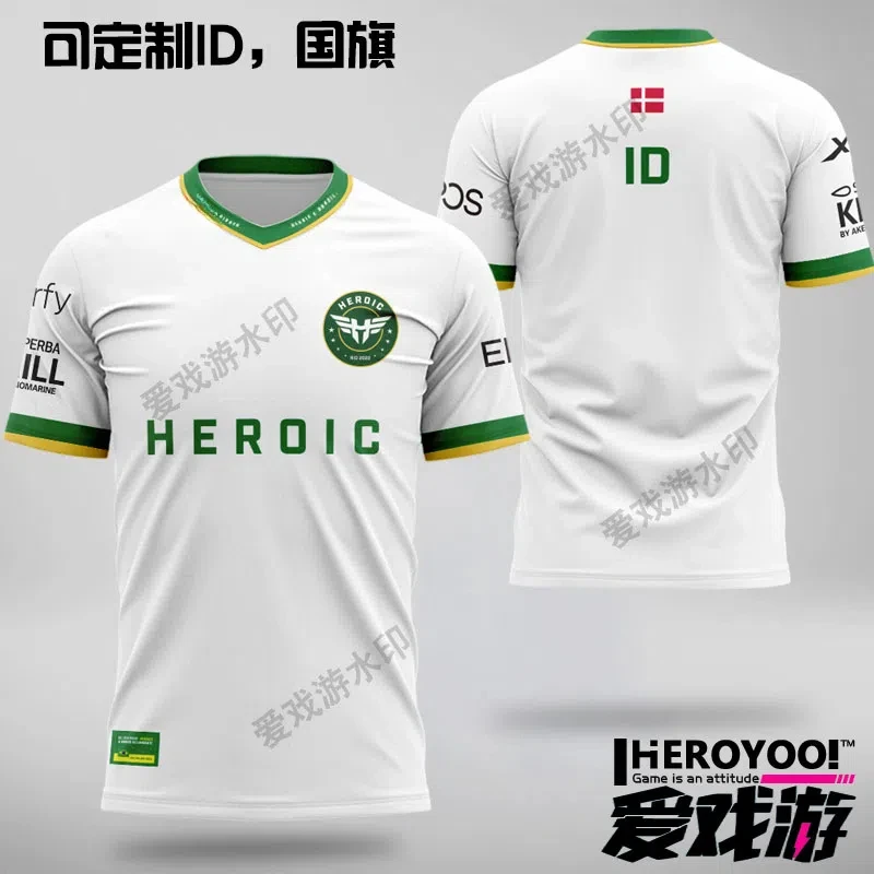 Customizable Name Hero Team Uniform Customized E-sports Suit Dota 2 Team Uniform CSGO Short Sleeve Clothes 2023Major Sports