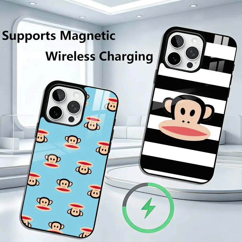 

P-Paul F-Frank Fashion Phone Case For iPhone17,16,15,14,13,12,11 Plus,Pro Supports Magnetic Wireless Charging