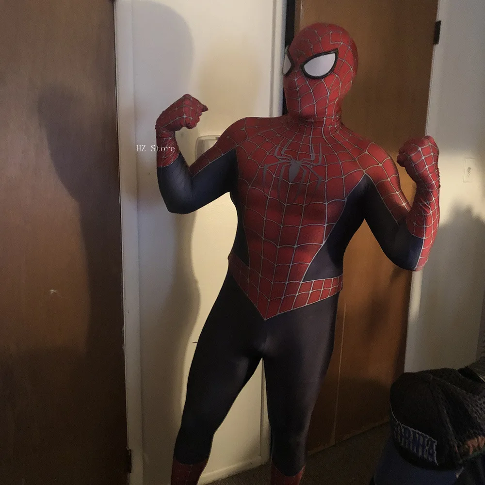 マーベルスパイダーマンハロウィーンコスプレコスチューム、全身スーツ