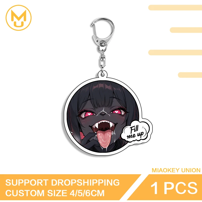 Furry Round Hentai Acrylic Key Holder Advance Exclusive Giftidea Premium Jewelry Suitable For Car Backpacks Handbags Wallets