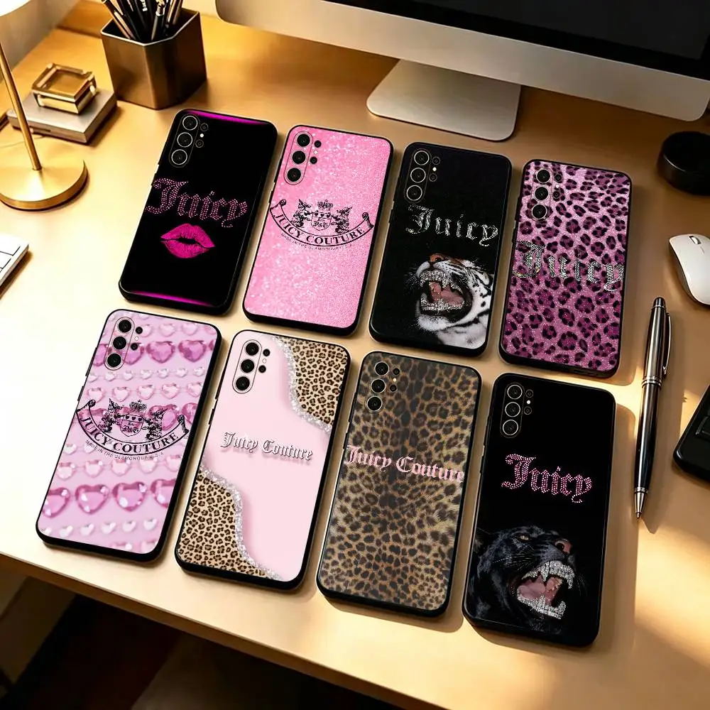 Fashion Luxury brand J-juicy C-couture  Shockproof Soft Case For Samsung S26,21,22,23,24,25,20,10,9,Ultra,Plus,Fe, Lite