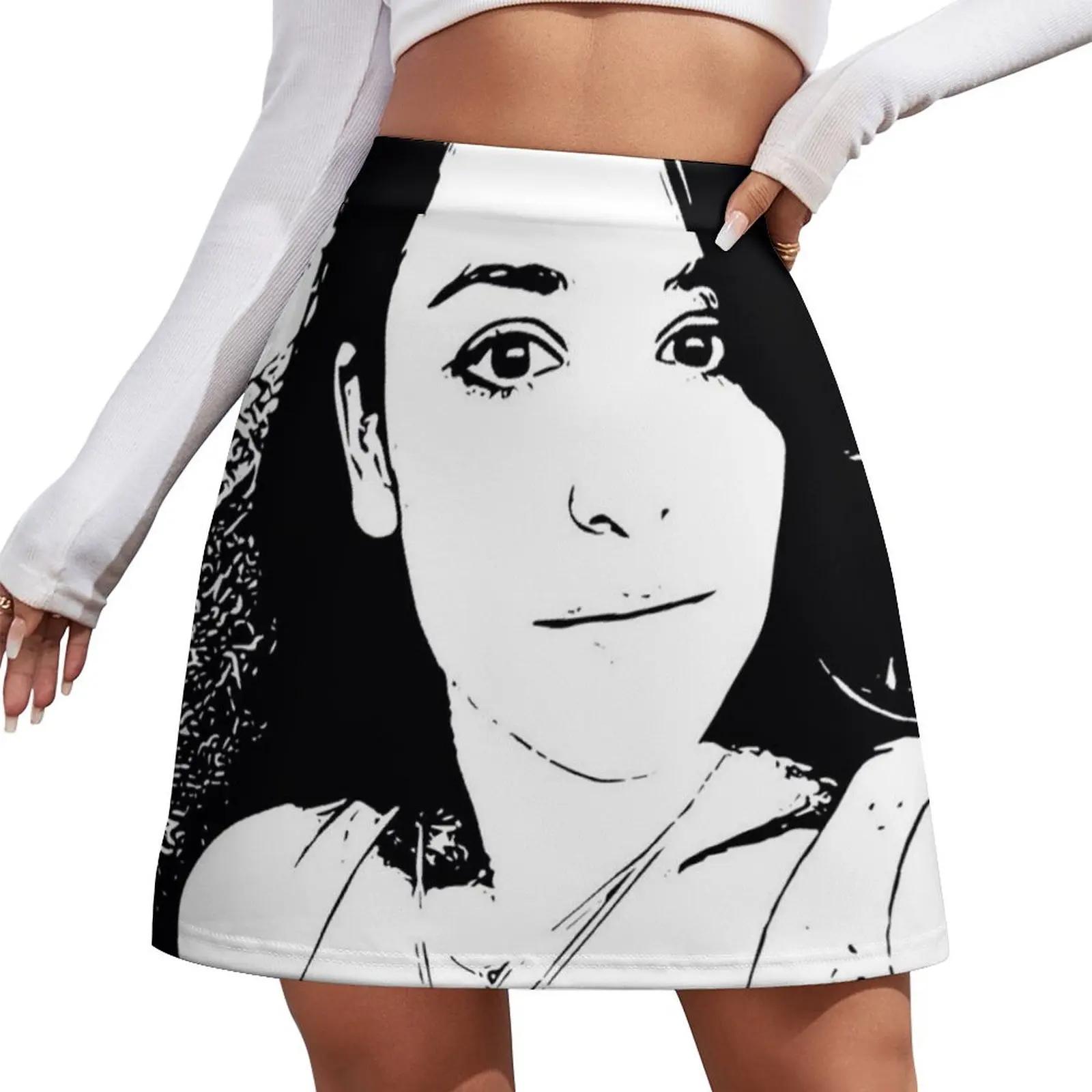 

Melissa Fumero, Black & White Mini Skirt korean luxury clothing festival outfit women Mini Skirt