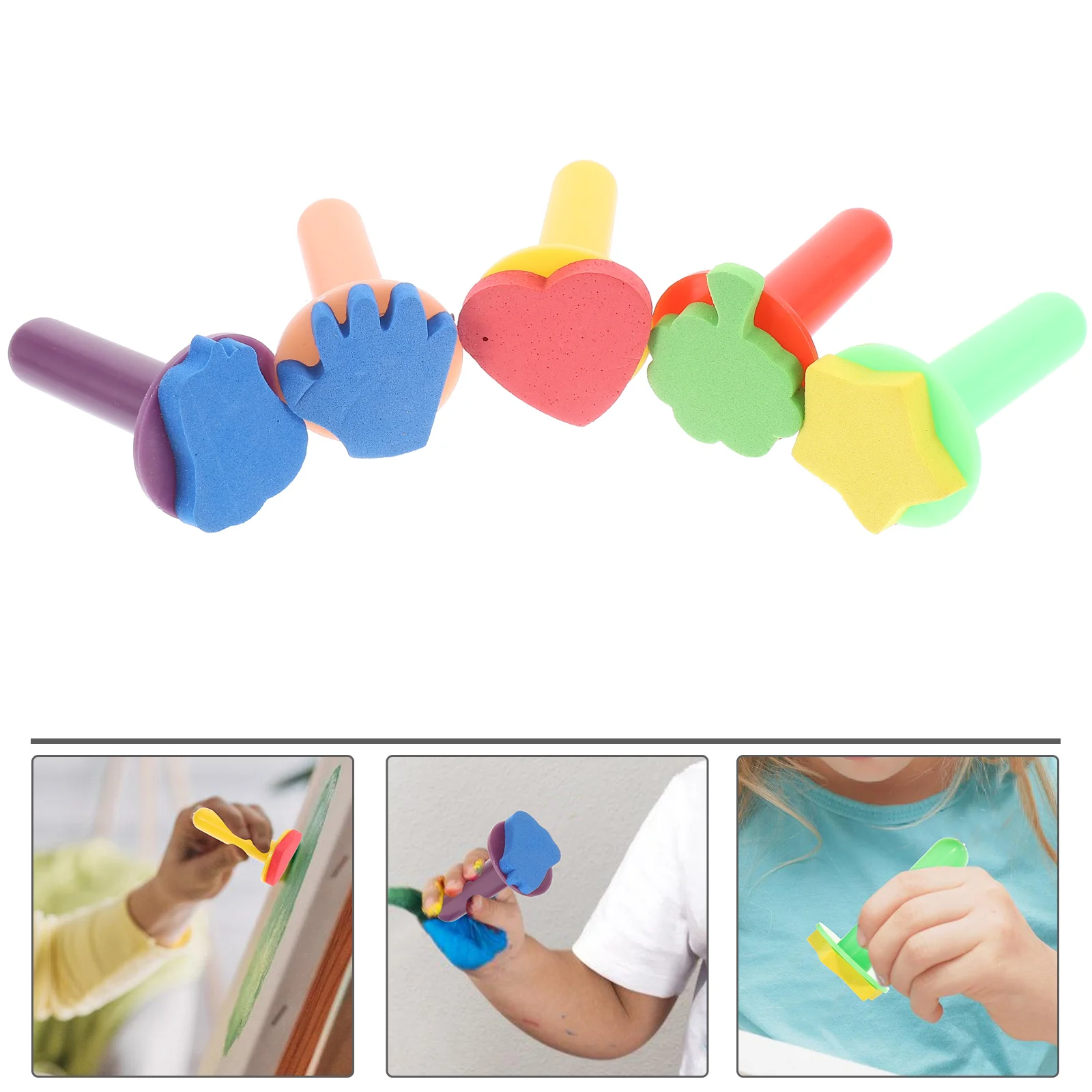 

Kid Sponge Paint Brush Painting Sponges Painting Stamper Drawing Sponge Stamper Art Supplies Gifts for Kids Toddlers Random