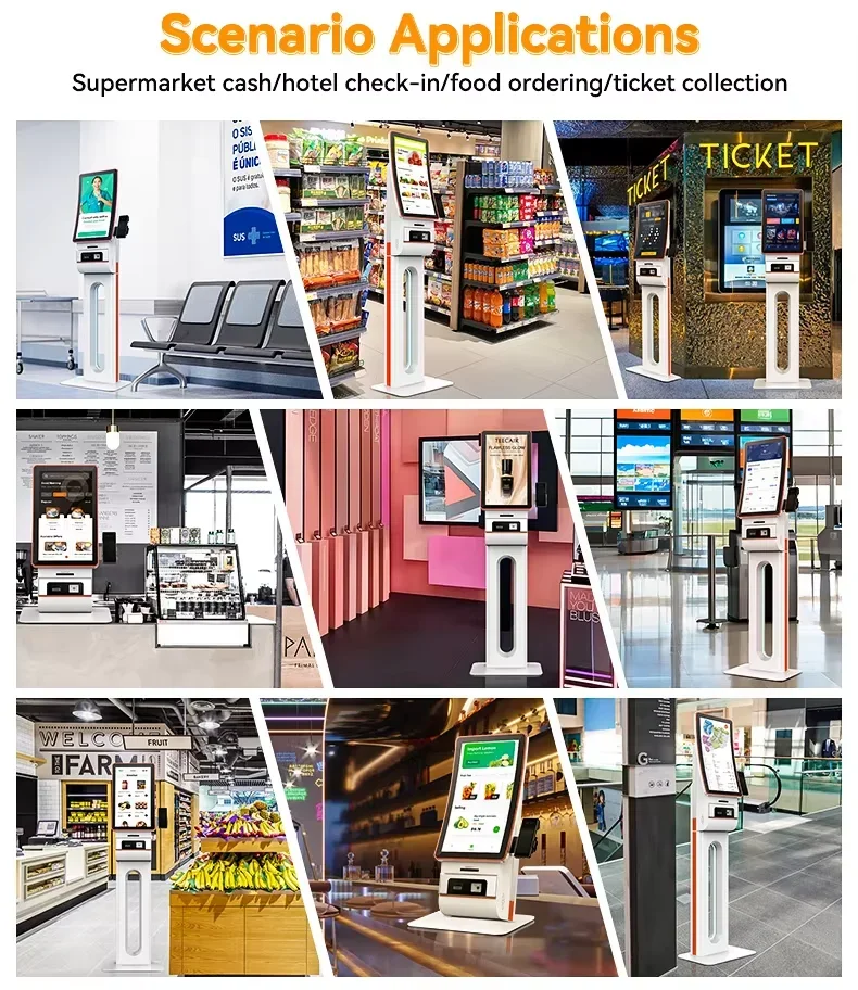 

23.6 Inch Outdoor Self-service Booth For Purchasing Movie Tickets, Android 10 Point Touch Curved Screen Self-service Machine