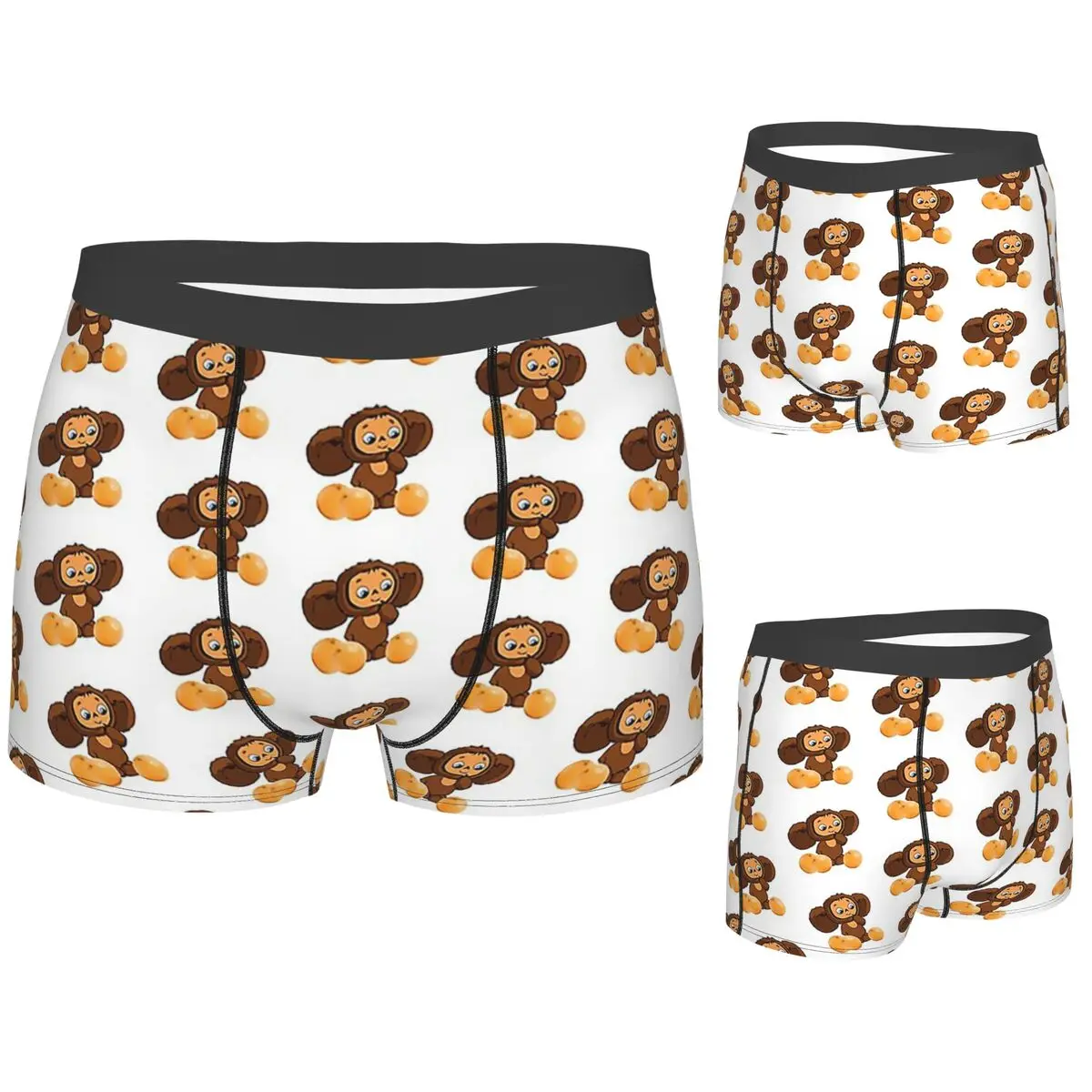 

Boxer Underpants Shorts Cheburashka Panties Men's Ventilate Underwear for Homme Man Boyfriend Gifts