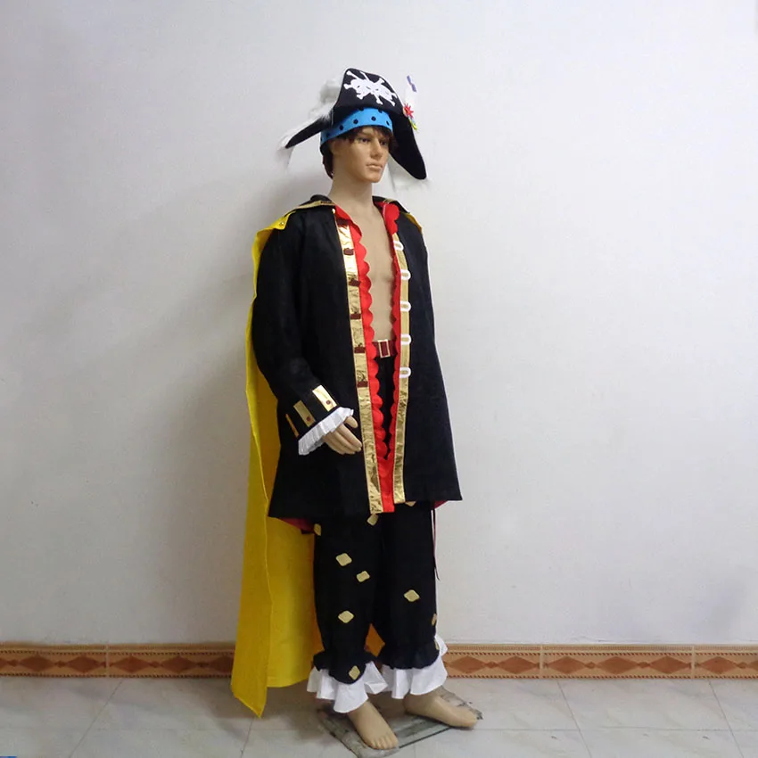 Marshall D Teach Blackbeard Cosplay Costume Halloween Christmas Party Uniform Custom Made Any Size