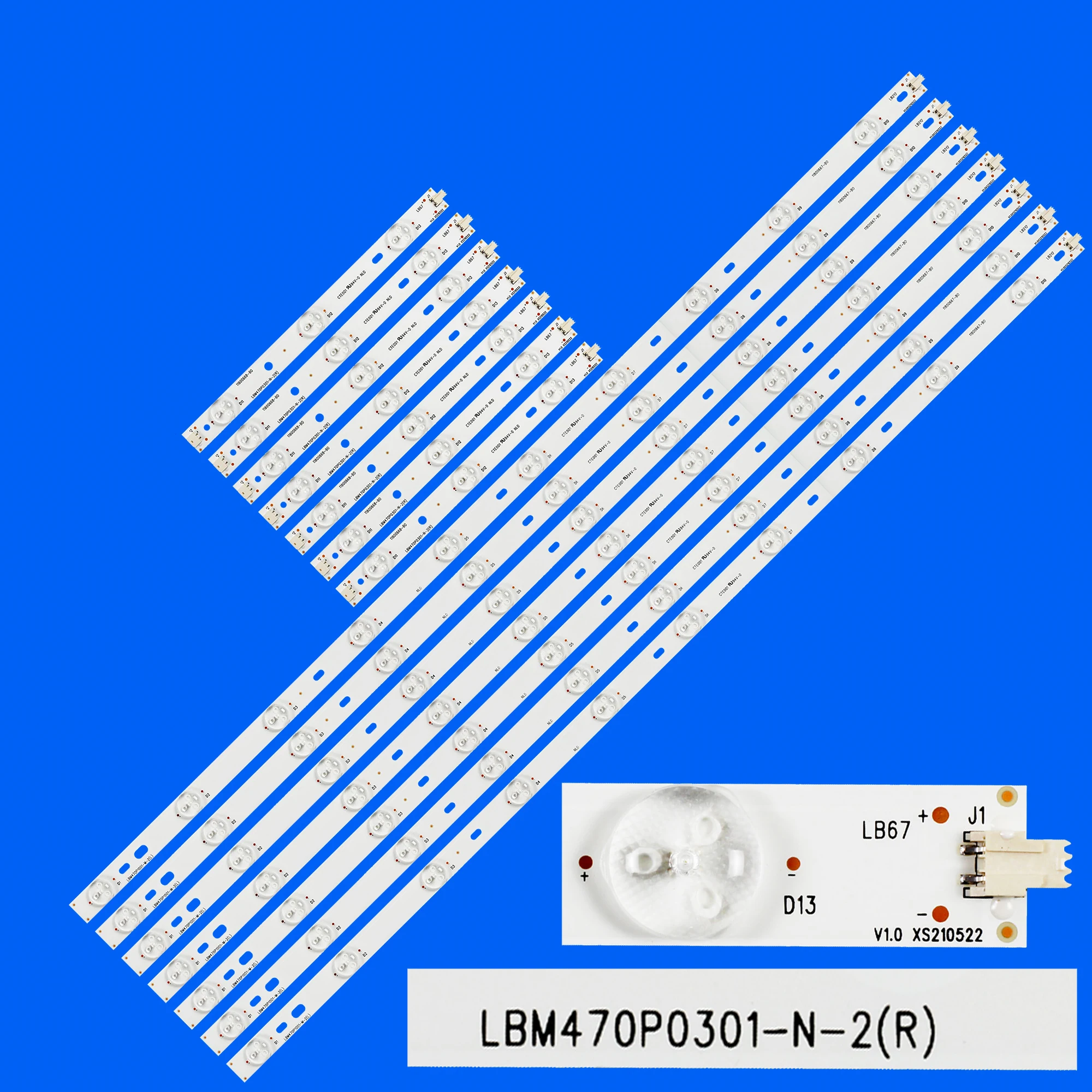 LED Backlight Strip for 47PFG6809/78 47PFG6519/78 47PFK6109 47PFK6309 47PFK6549 47PFH6109 LBM470P1001-M-2