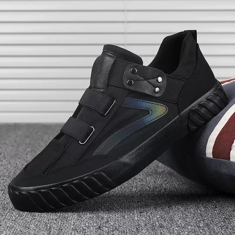 2024 Nowe męskie skórzane buty Koreański trend Wygodne mokasyny męskie Buty brytyjskie Moda męska Wysokie trampki Nowe mokasyny męskie — zdjęcie 7