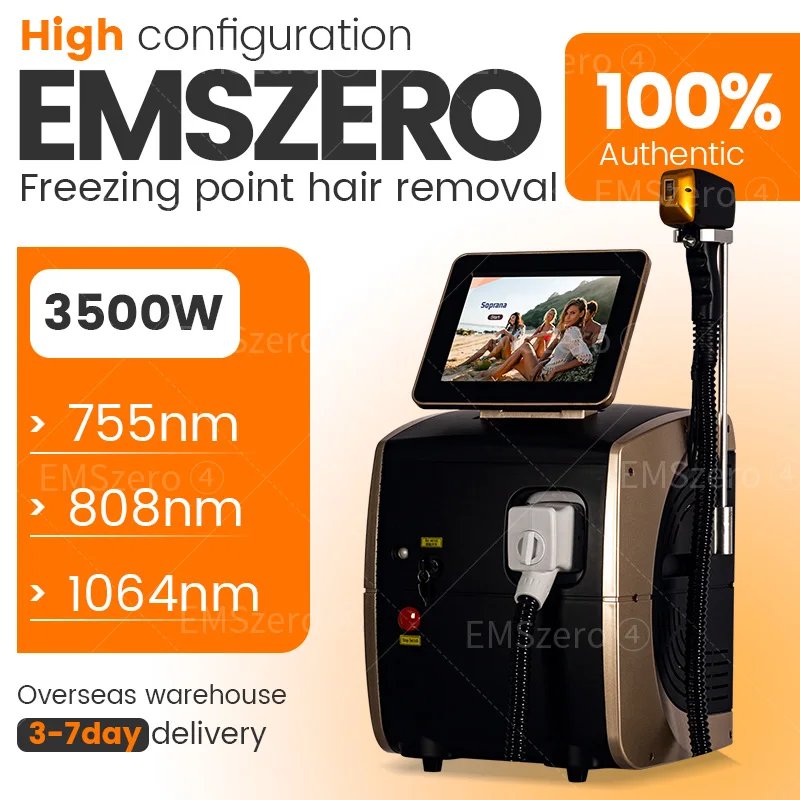 

Depiladora Laser Painless Permanent Hair Removal Diode Laser Hair Removal Machine Smart 3Wavelengths Suitable For All Skin Tones