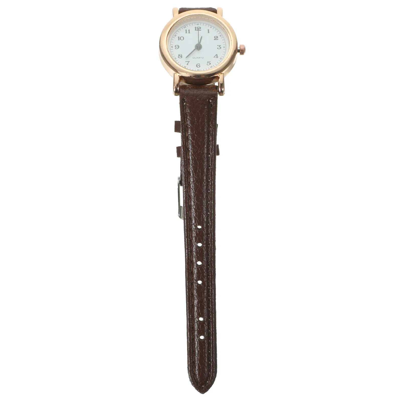 

Women Simple Watch Small Brown Strap Ladies Wristwatch Elegant Quartz Timepiece For Daily Wear Minimalist Design