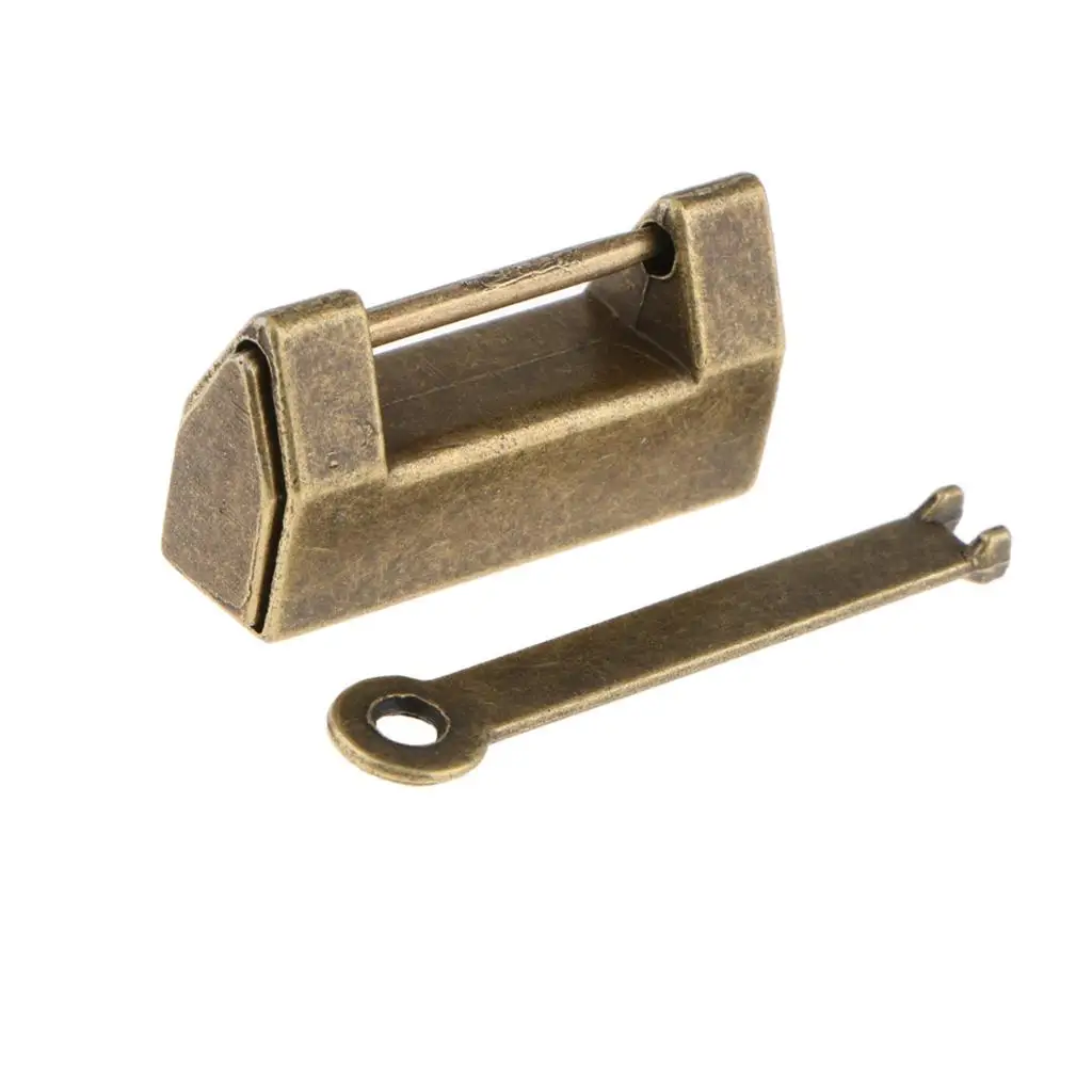 Jewelry Box Chest Cabinet Padlock Traditional Chinese Lock with Key