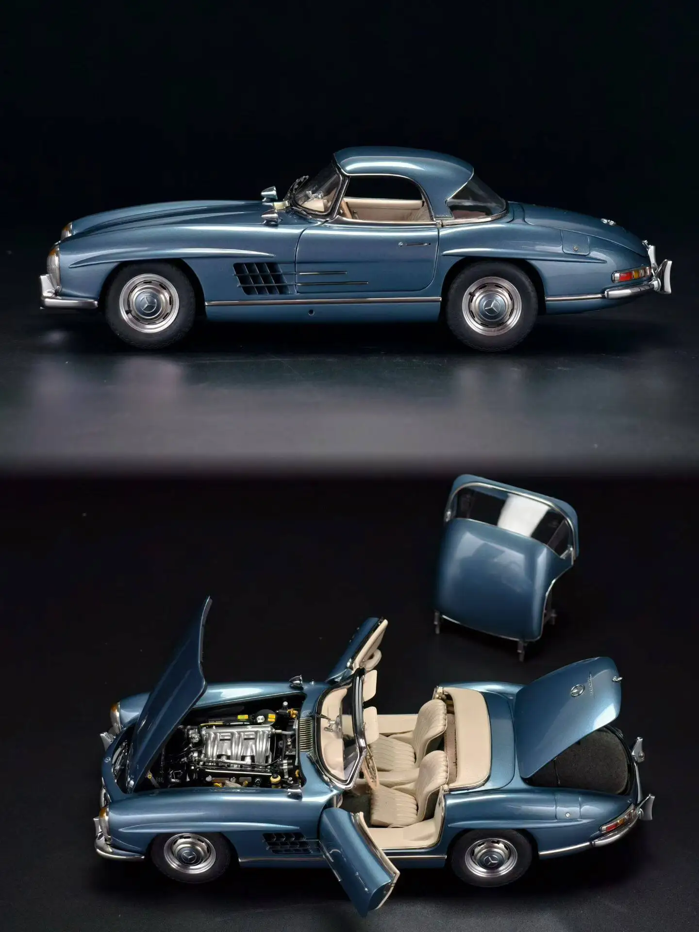CMC 1:18 300SL W198 Simulation Limited Edition All Open Alloy Metal Static Car Model Toy Gift
