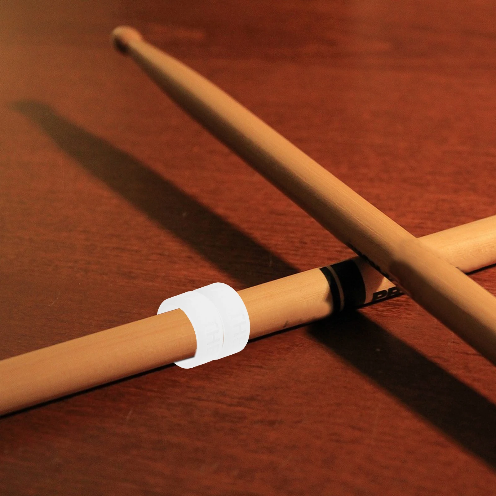 

10 Pcs Yellow Drumstick Accessories Anti Slip Luminous Silicone Rings Glow in Dark Percussion Tips Instrument Parts