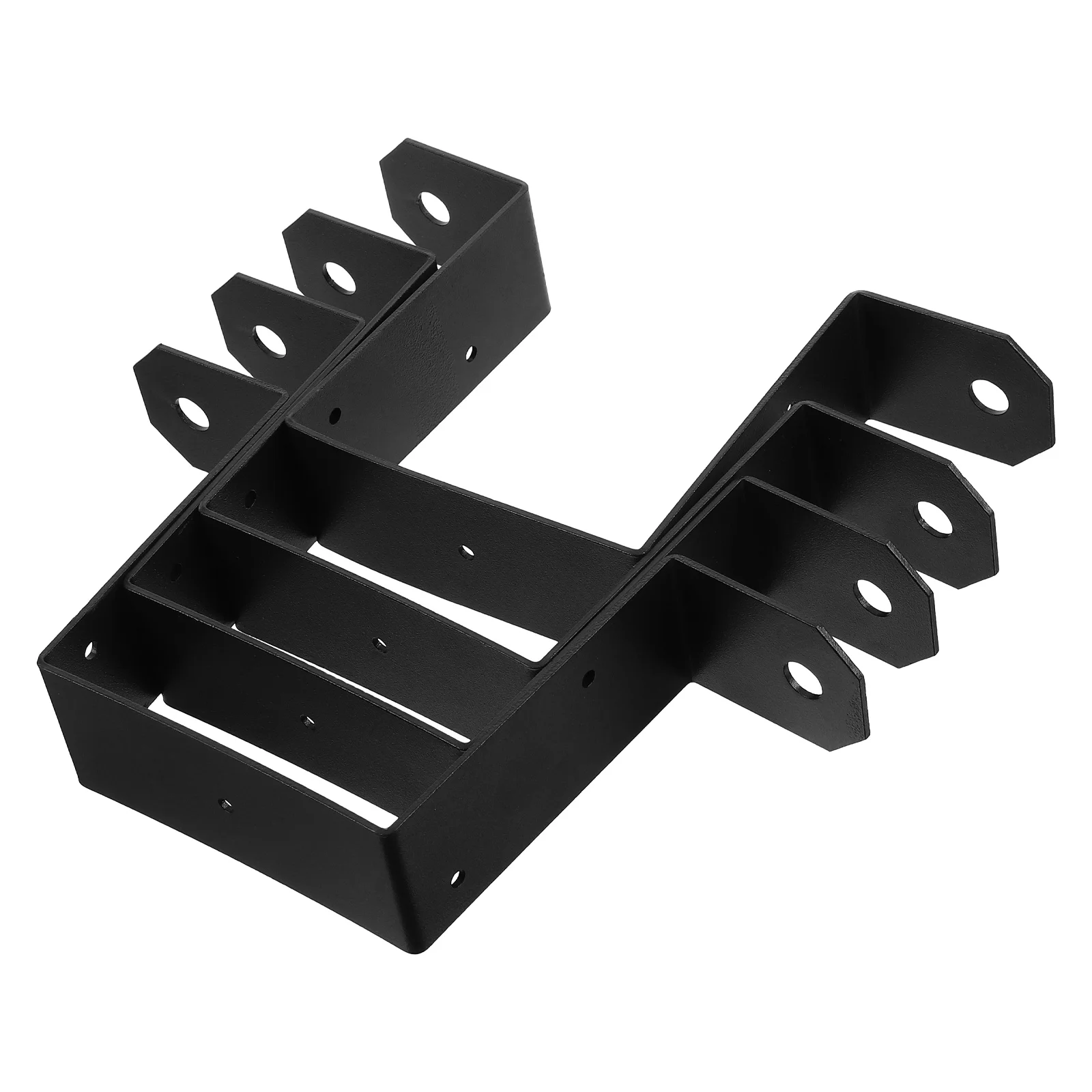 

4Pcs Fence Post Bracket HeavyDuty Deck Support Metal Railing Column Anchor Base WeatherResistant Compatible Various Deck Post