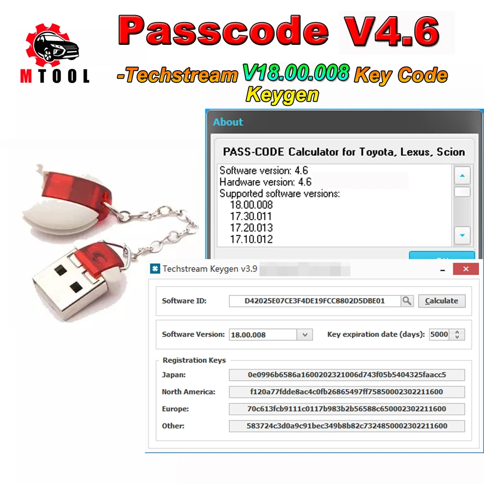 PASSCODE for Techstream V17.30.011 Software Registration Keygen
