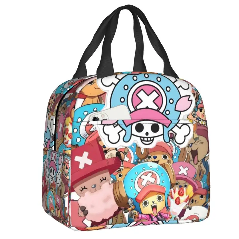 

Anime One Piece Insulated Lunch Box for Women Reusable Thermal Cooler Lunch Bag Kids School Food Picnic Container Tote Bags