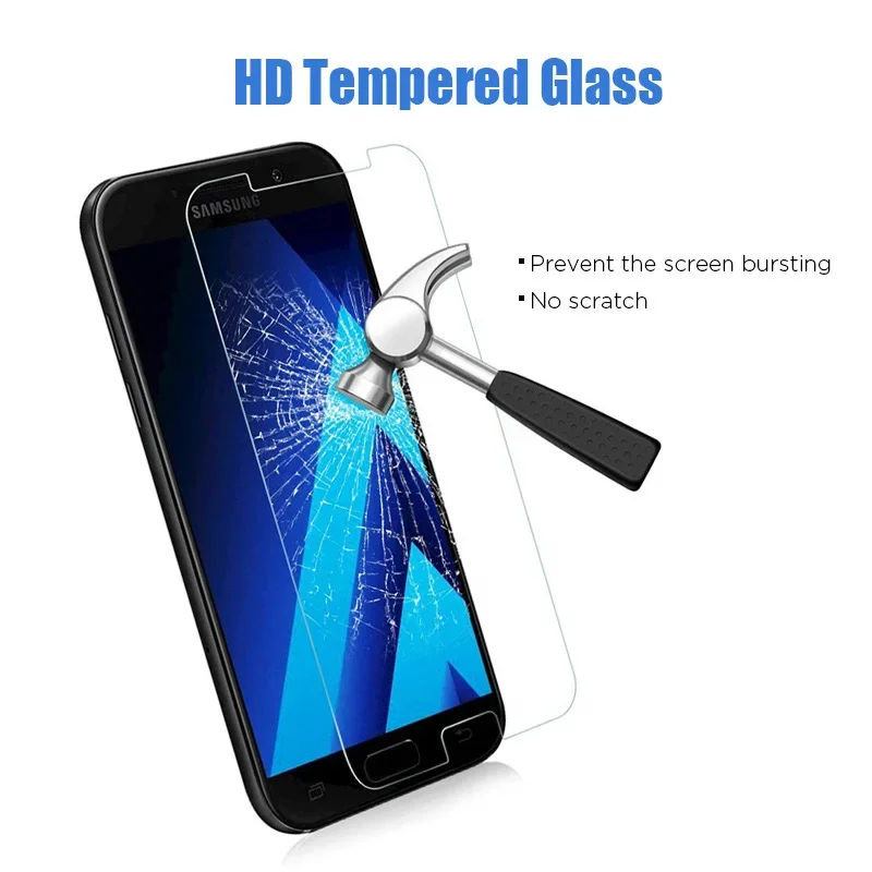 2PCS Protective Glass For Samsung Galaxy A52S A53 A33 A32 A22 A13  A51 A52 A50 A72 A71 A21S A54 A34 A14 S21 FE Screen Protector