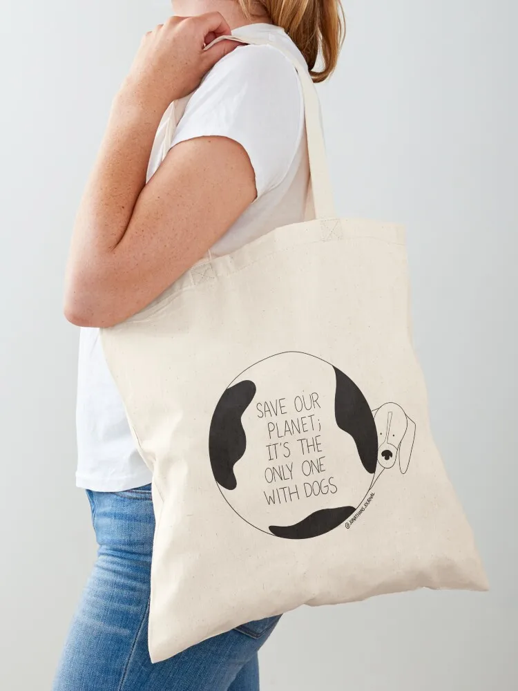 Save Our Planet; It's The Only One With Dogs Tote Bag Portable shopping bag Cloth bags