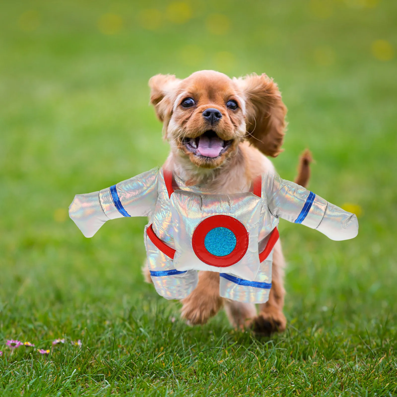 

Comfortable Spaceman Dog Costume for Halloween Party Pet Outfit Stylish Wear-Resistant Puppy Clothes Decorative Household Dog