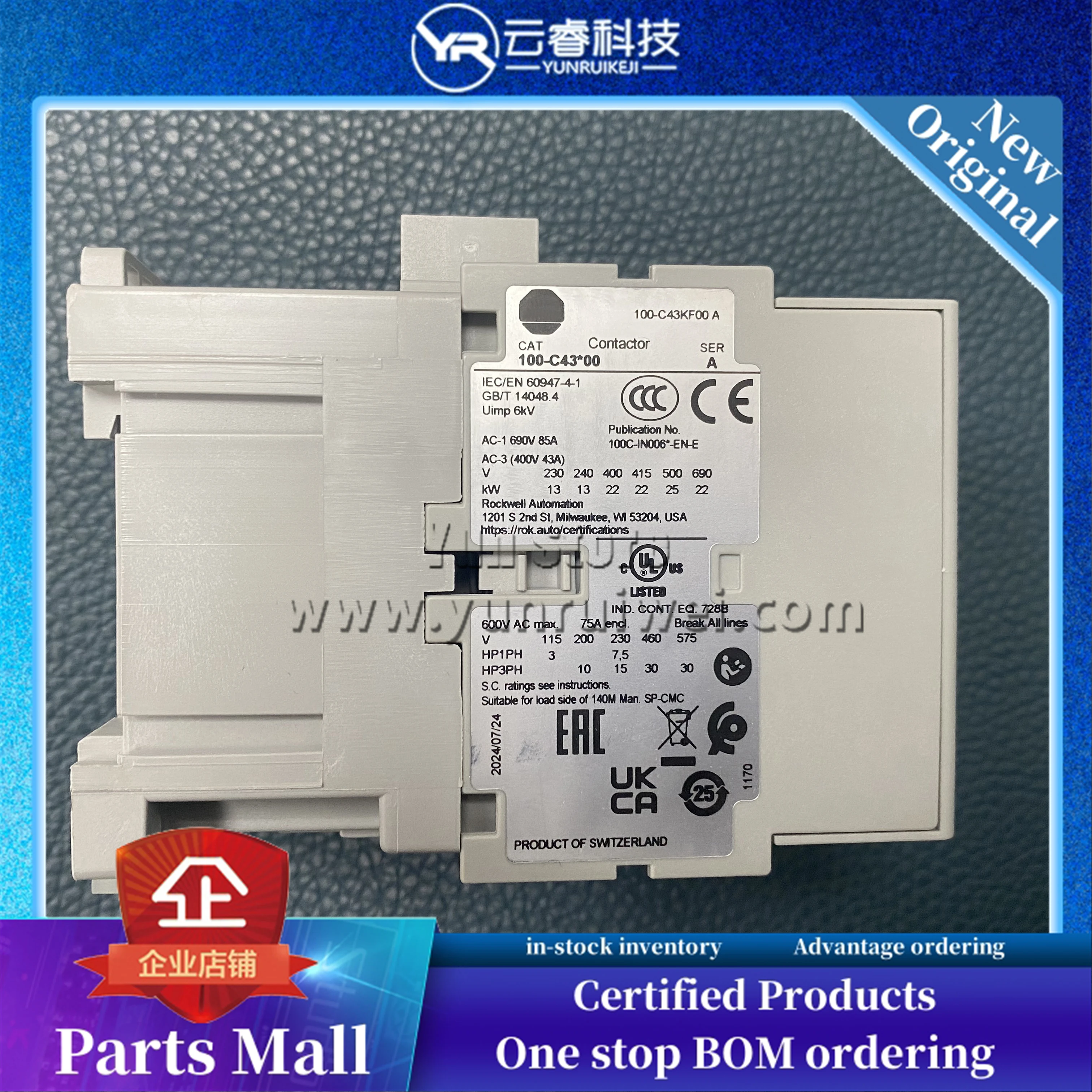 New Original  Allen-Bradley Contactor 100-C43KF00 in stock