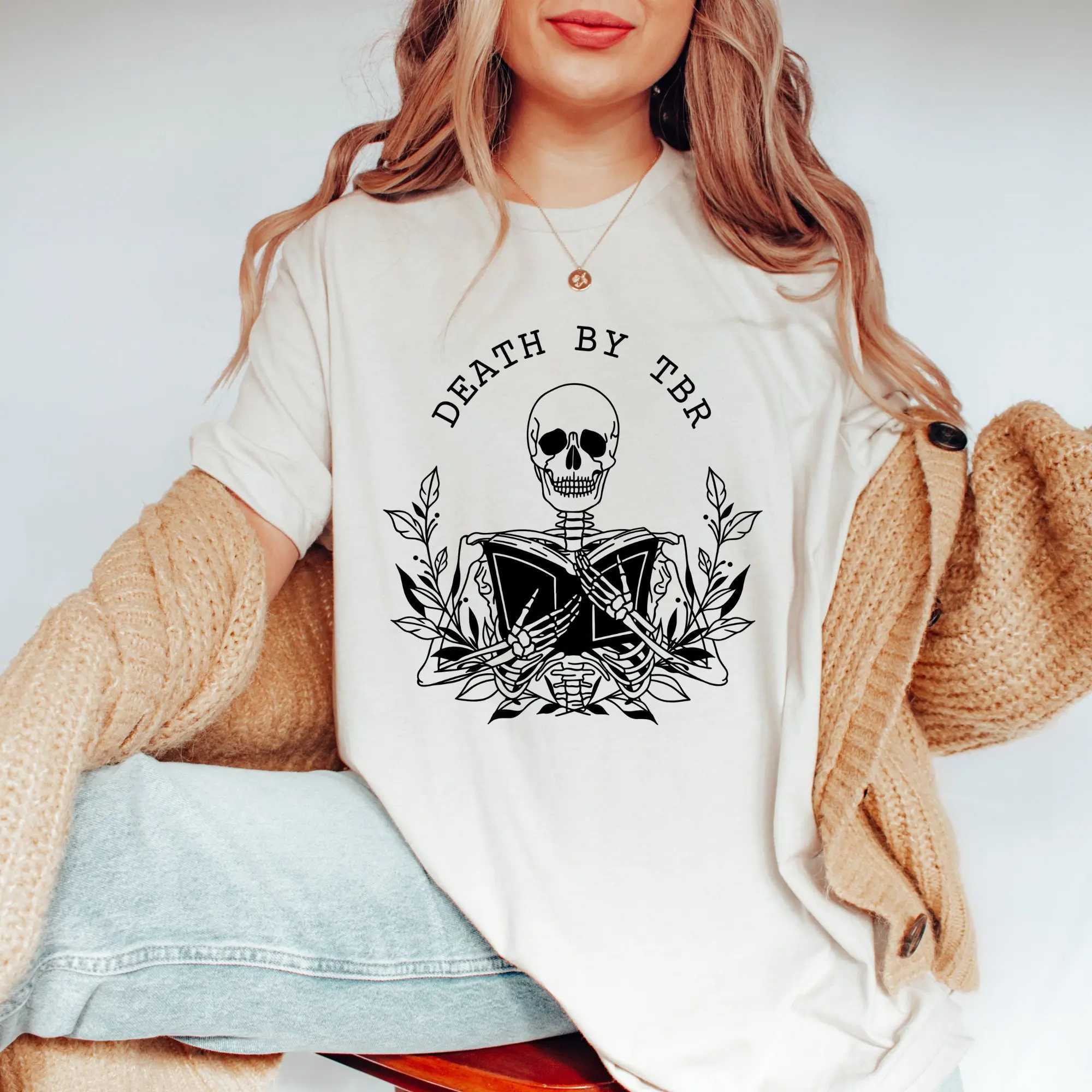 

Plus Size Summer Women's Vintage Death By TBR T-Shirt Cotton Breathable Stylish Versatile Street Style Oversized