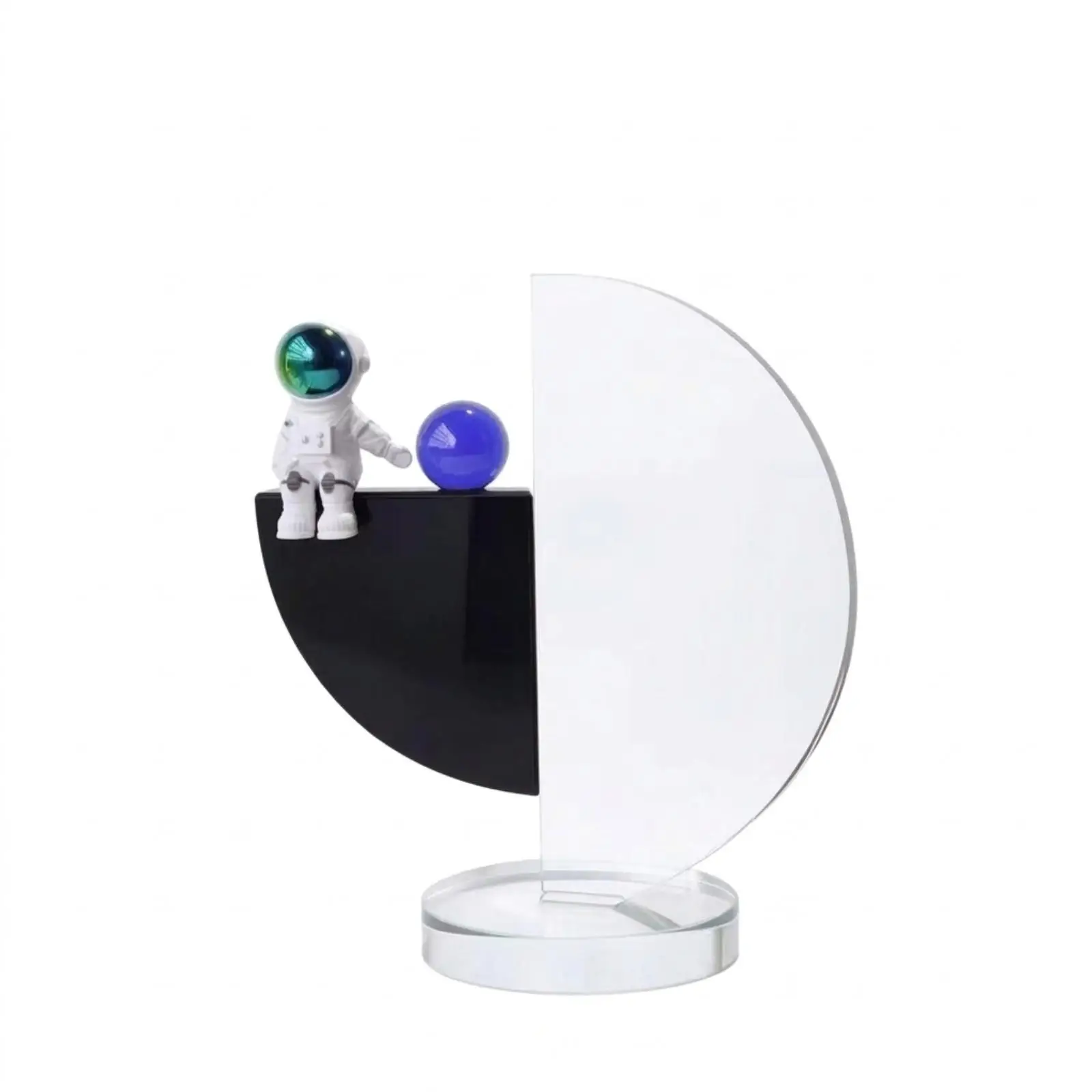 Crystal Sculpture Modern Abstract Decorative Figurine Tabletop Ornament for Home Living Room Decor