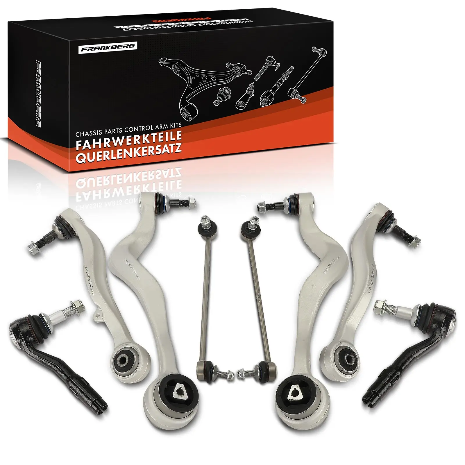Frankberg – ensemble de bras de commande, 8 pièces, pour essieu avant gauche et droit, pour BMW série 5 Touring E60 E61 2001-2010 31126774825 31126760181