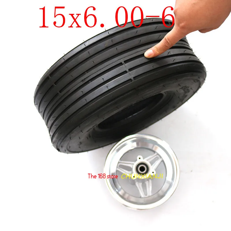 Good Quality for Small Harley Widened Tire 15x6.00-6 Motorcycle Rim, Tubeless Tire Four Wheel Tire Vacuum Road Tire