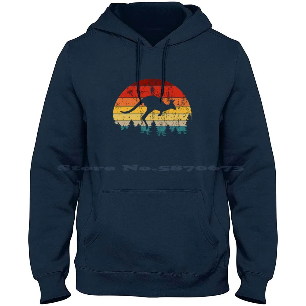 Sunset Kangaroo 100% Cotton Hoodie T Shirt Kangaroo Outback Aussie Pride Australian Perth Bondi Beach Adelaide Sydney Surfer