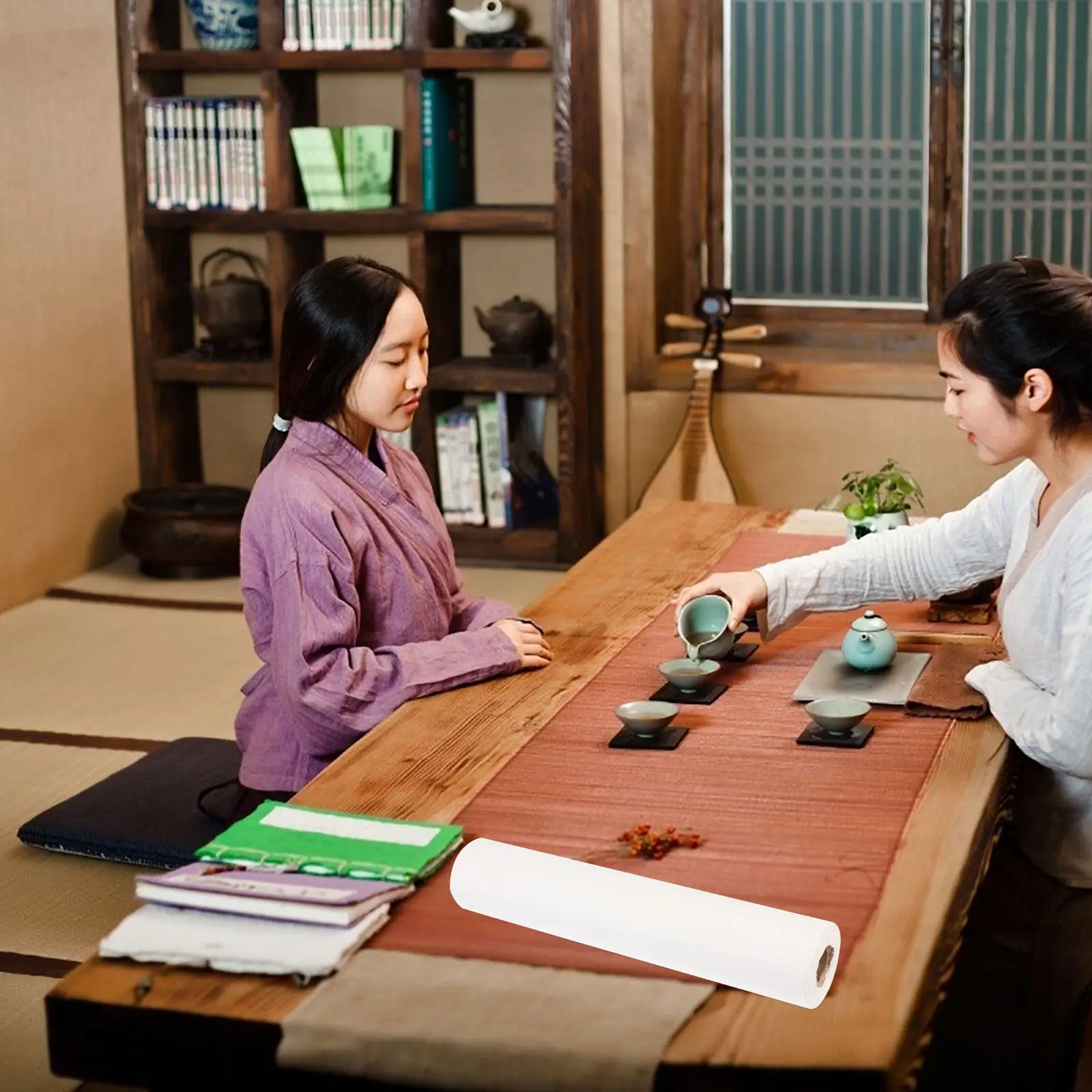 

1 рулон прочной бумаги Xuan для каллиграфии и рисования суми, легкая портативная бумага для начинающих художников и практикующих художников