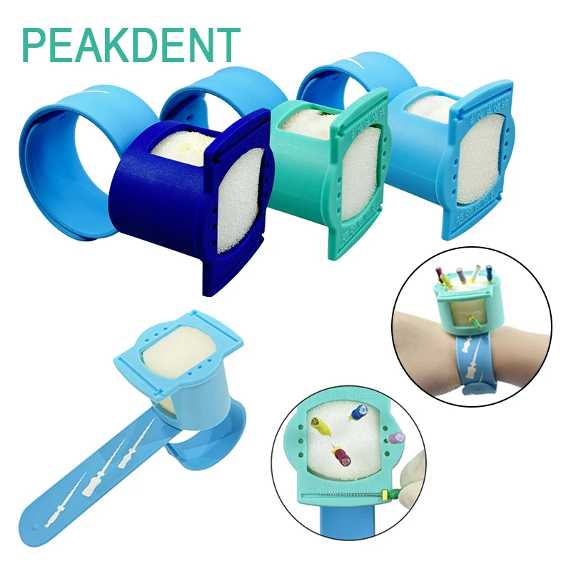 

Dental Wrist Root Canal Measuring Instrument Cleaning with Sponge Root Canal File Seat Ruler Dentistry Supplies Tools