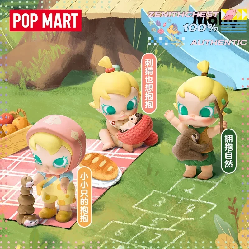 Authentic POP MART Baby Molly My Huggable Discovery Series Mystery Box Intersting Action Doll For Desk Decor And Gifting