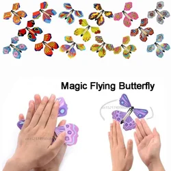 Magic Flying Butterfly with Card Simulation Toy Children Magic Props Trick Funny Surprise Joke Butterfly Card Magic Toy for Kids