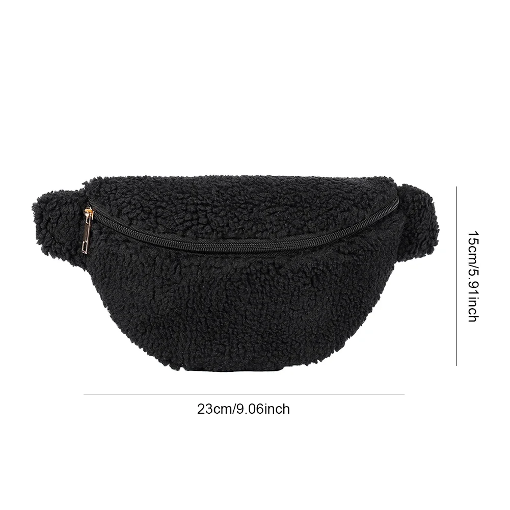 Pluche Borsttas voor Vrouwen Bananentas Fuzzy Crossbody Tas Pluizige Sling Bag Harige Schoudertas Mannen Reizen Telefoon Portemonnee Wintertas