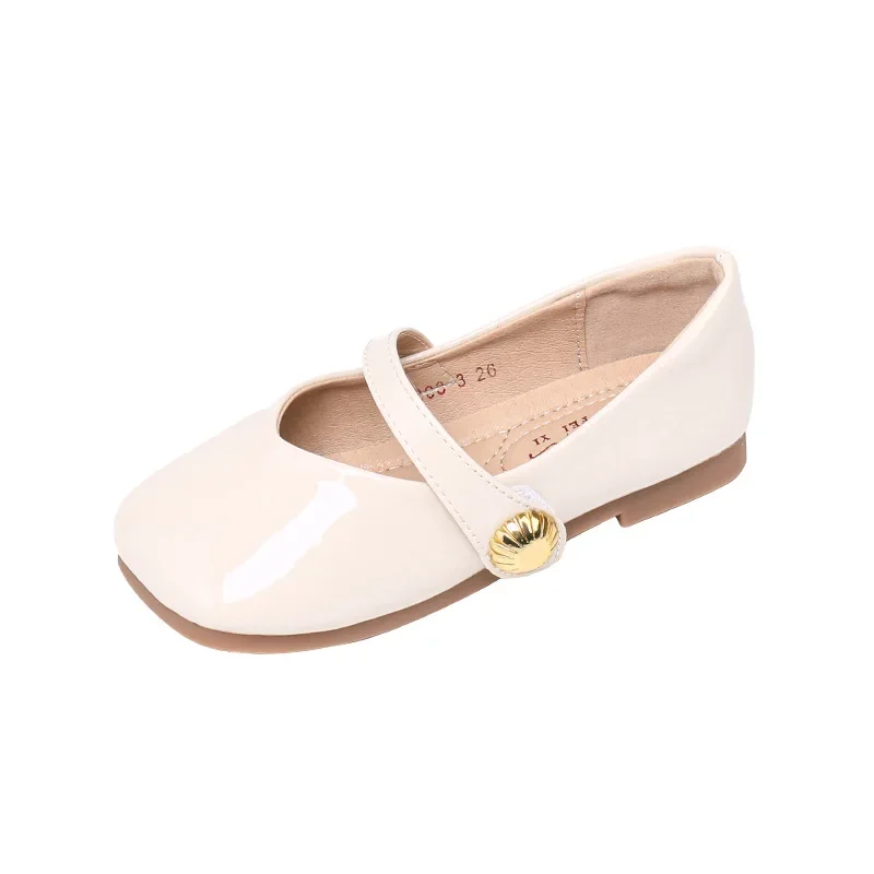 Chaussures Mary Janes en cuir à semelle plate pour filles, Parker carré, chaussures simples confortables pour enfants, chaussures de princesse