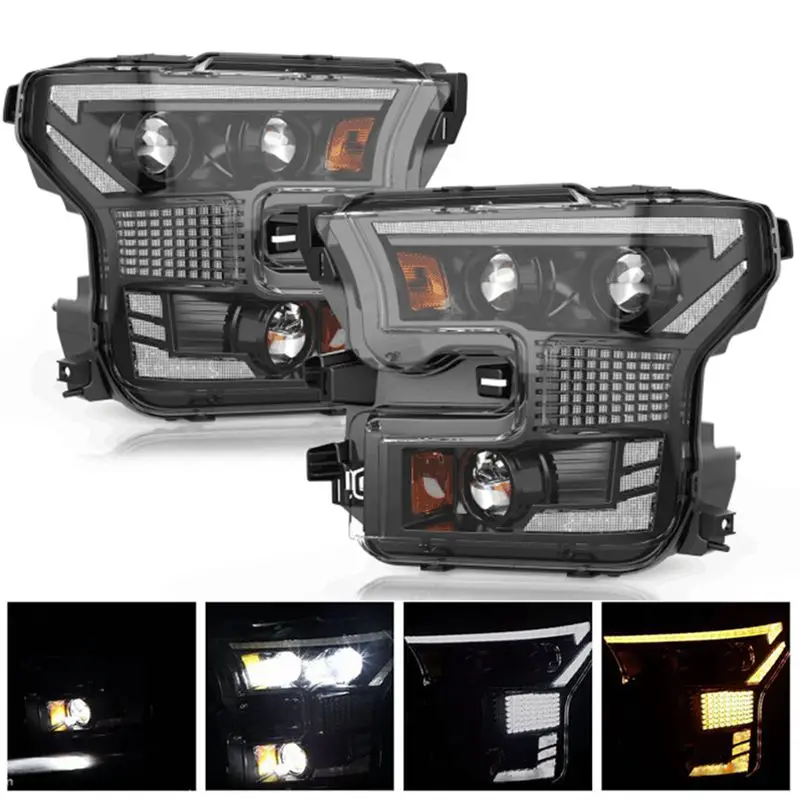 

Car Accessories Head Lamp FOR FORD F150 FULL LED HEADLIGHTS 2015-2017 LED Headlight R57 Cooper DRL LED Projector Beam