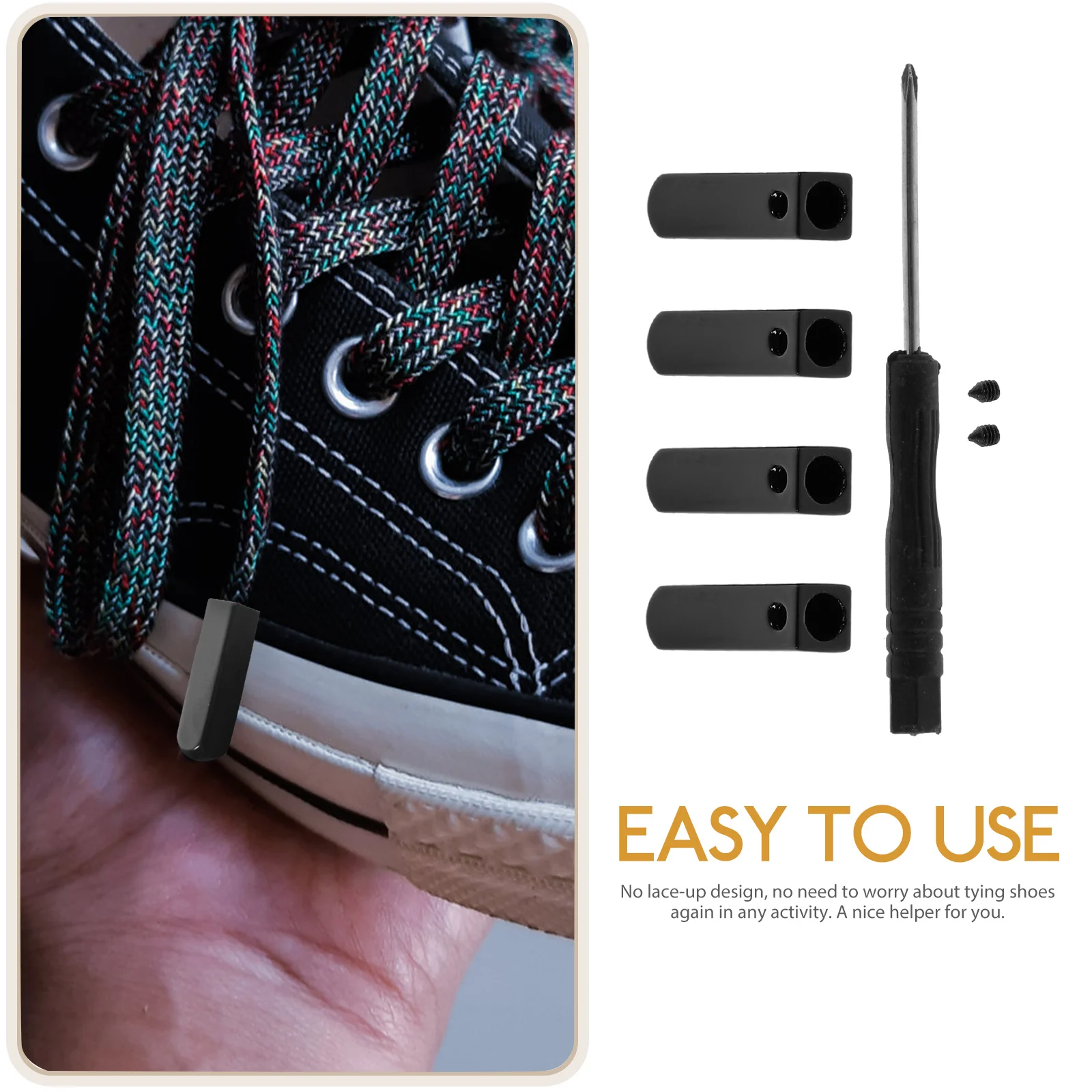 

1Set Metal Shoelace Tips Aglets Durable Zinc Alloy Easy to Use for Runners Athletes Hikers Cyclists Elderly DIY Buckle