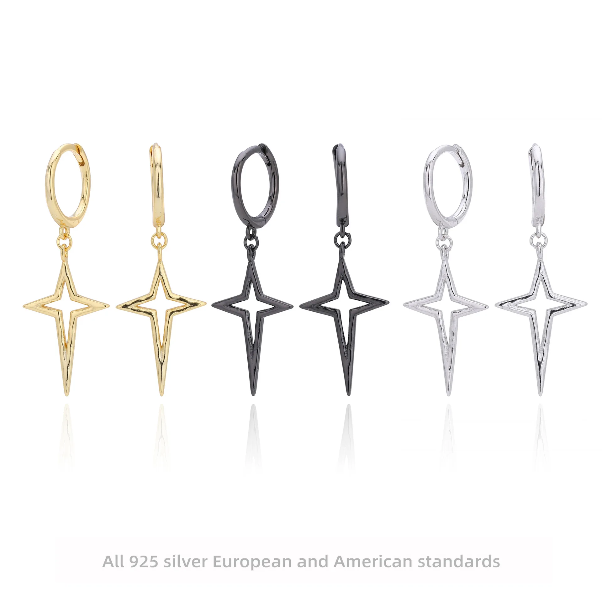 Withered S925 Sterling Silver Ear Buckle Sparkling Earring Jewelry For Women Jewelry Earrings Women's Earrings Ear Cuffs