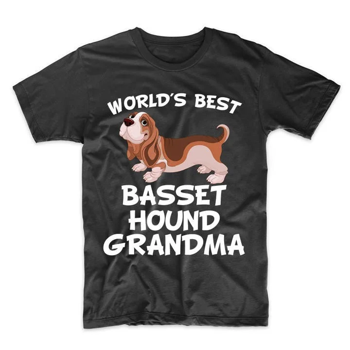 World'S Best Basset Hound Grandma Dog Owner T Shirt By Really Awesome