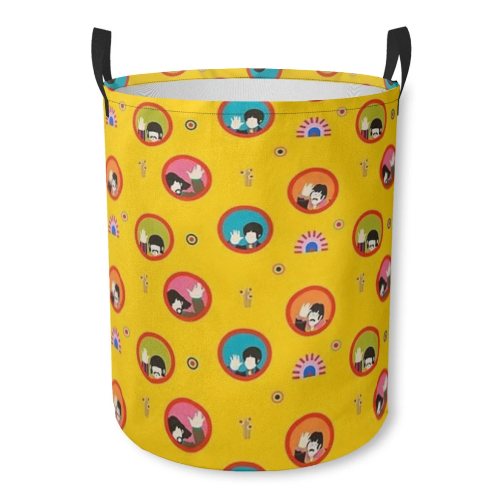 Colorful Submarine pattern Organizer Foldable Storage Bucket Bathroom Waterproof Clothing Storage Basket