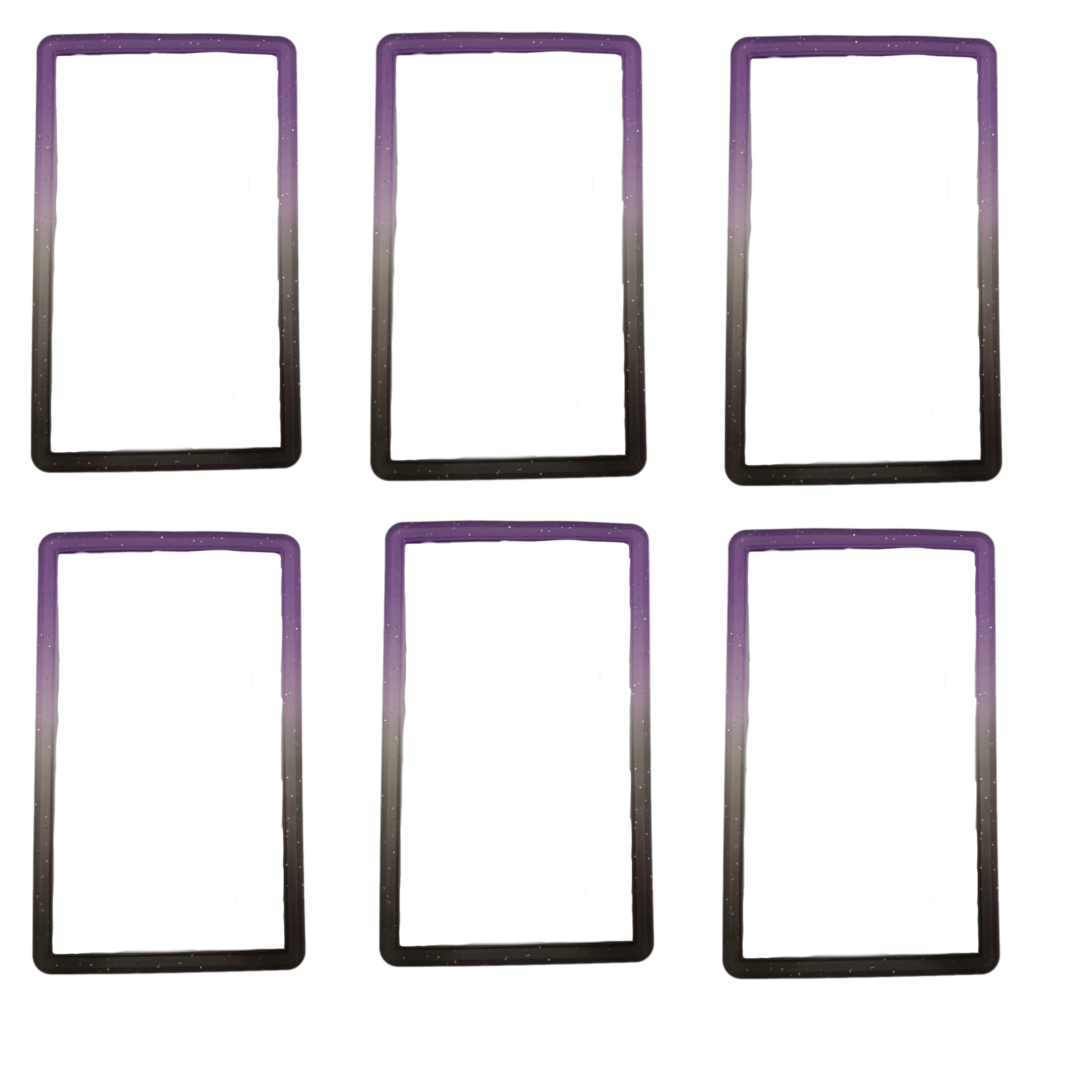 6-pack platenbeschermer voor PSA-beoordeelde kaarten TPU platenbeschermer Graded Guard Bumper Guard Gradiëntkleur Glitter Limited Edition