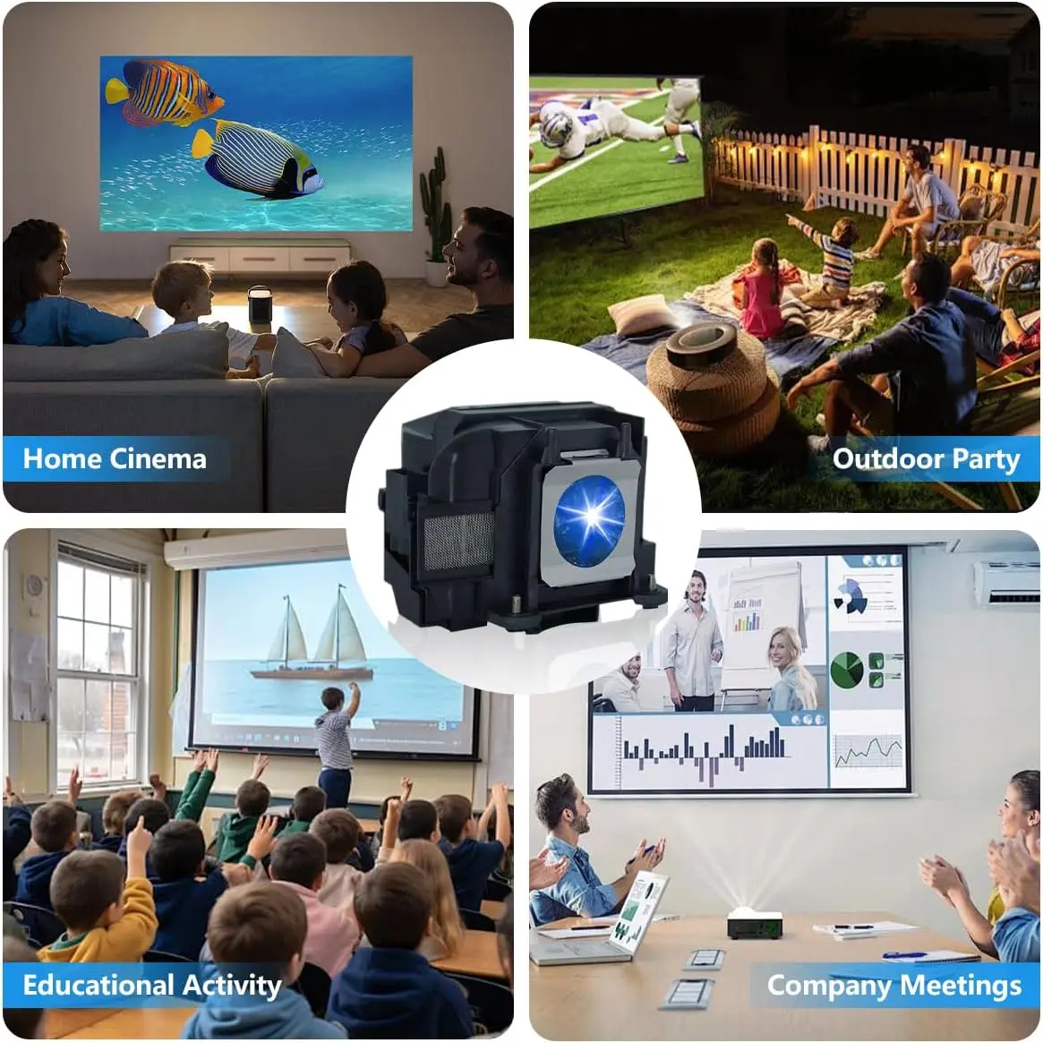 مصباح بروجيكتور بديل ELPLP87 لإبسون برايت لينك 536Wi,EB-520,EB-525W,EB-530,EB-535W,EB-536Wi,PowerLite 520,V13H010L87