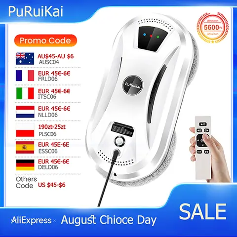 PuRuiKai Ultra Thin Robot Vacuum Cleaner Window Cleaning Robot Window Electric Glass Limpiacristales Remote Control For Home