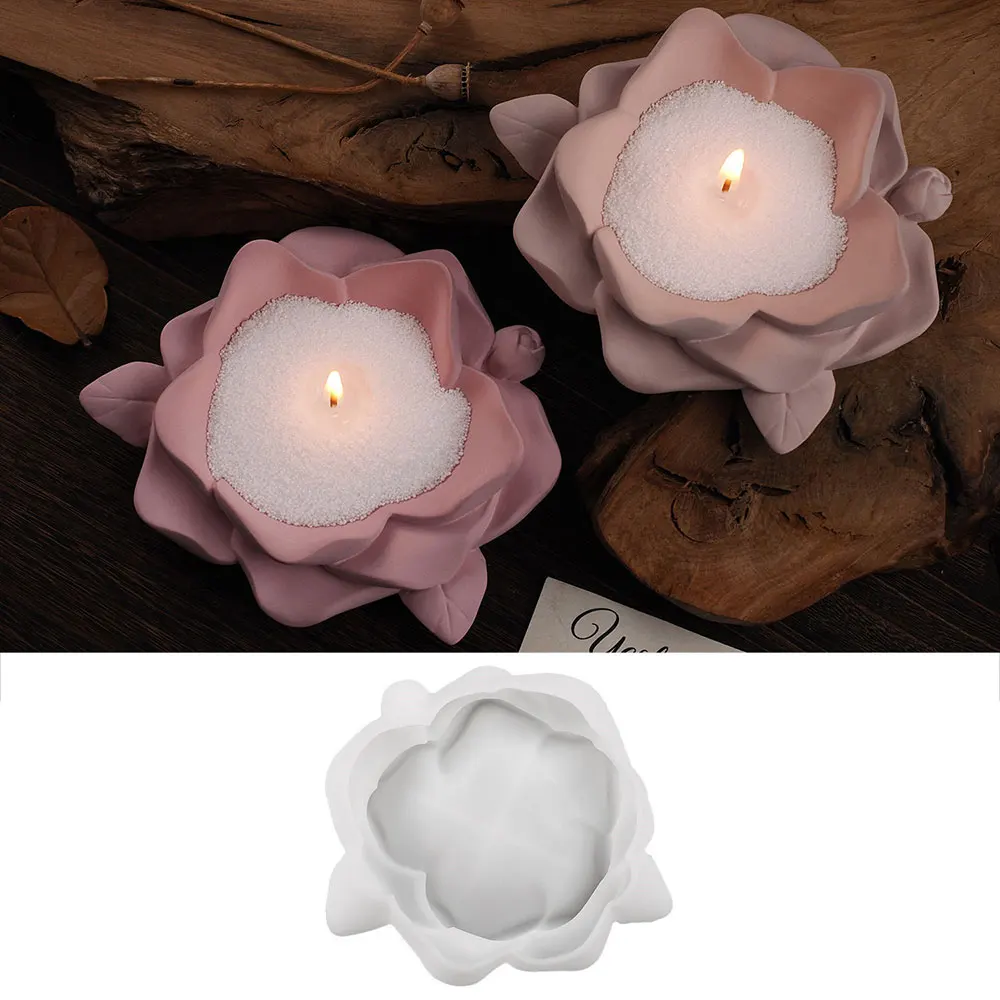 لتقوم بها بنفسك زهرة الايبوكسي الراتنج الجبس كاميليا منفضة سجائر قالب الاسمنت الطين شمعة حامل صابون قالب من السيليكون ديكور المنزل ،