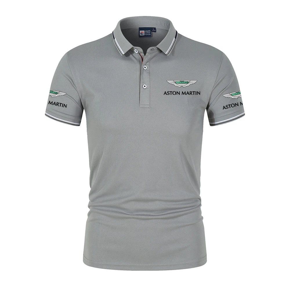 Polo de hombre con logo de Aston Martin, camiseta de manga corta para verano, polo de hombre a la moda 2026, top de hombre nuevo y moderno